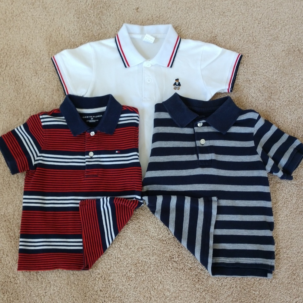7 polo shirts for toddler boys.